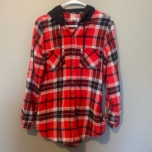 💕Hooded flannel 3 for $10